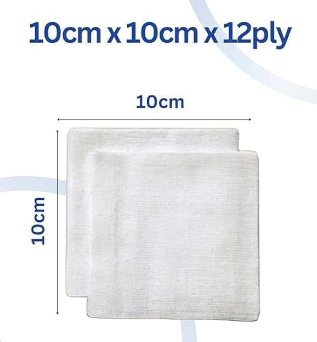 Gaaskompressen 10 x 10 cm steriel, 12-laags