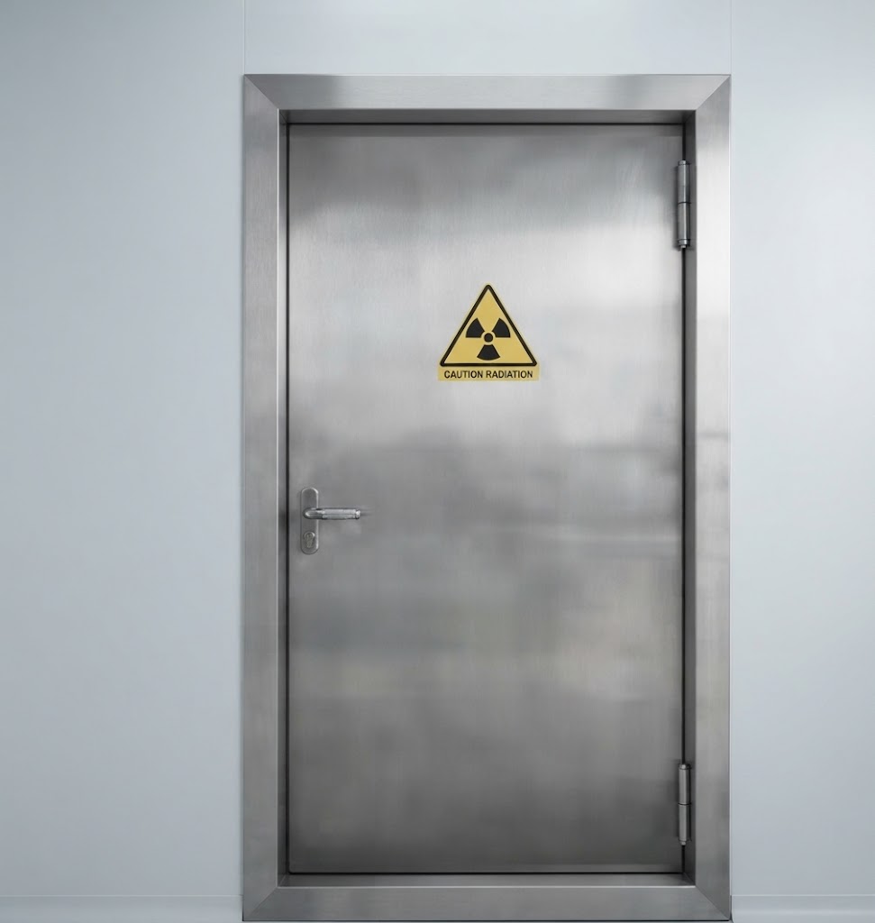 Vertical hinged door