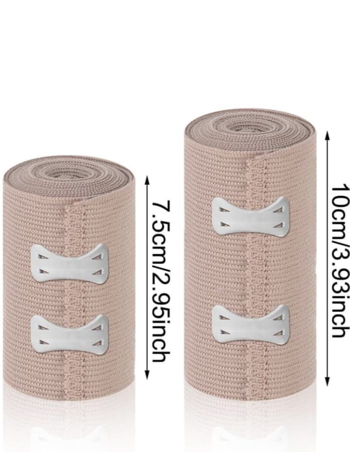 Elastisch zwachtel met clips 10 cm / 8 cm