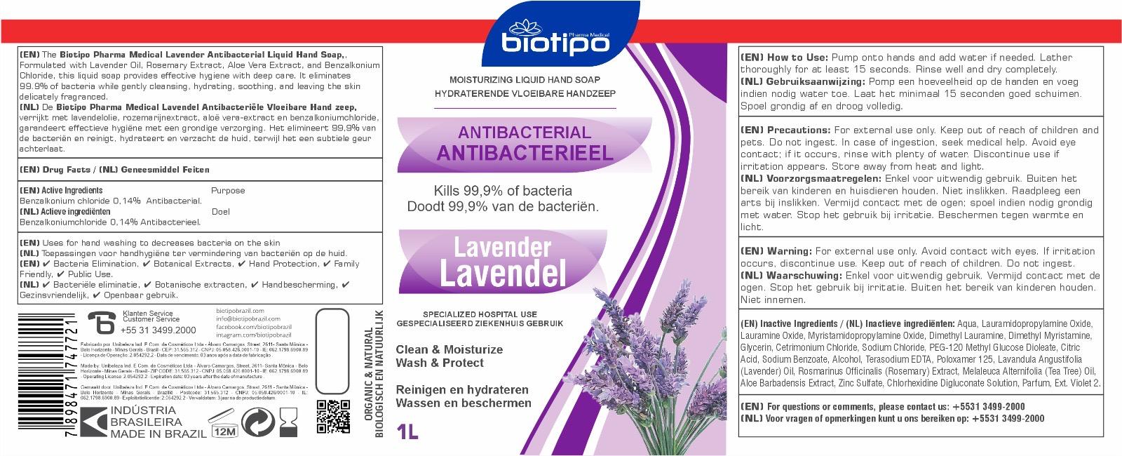 Etiketten Antibacteriële vloeibare handzeep — Lavendel