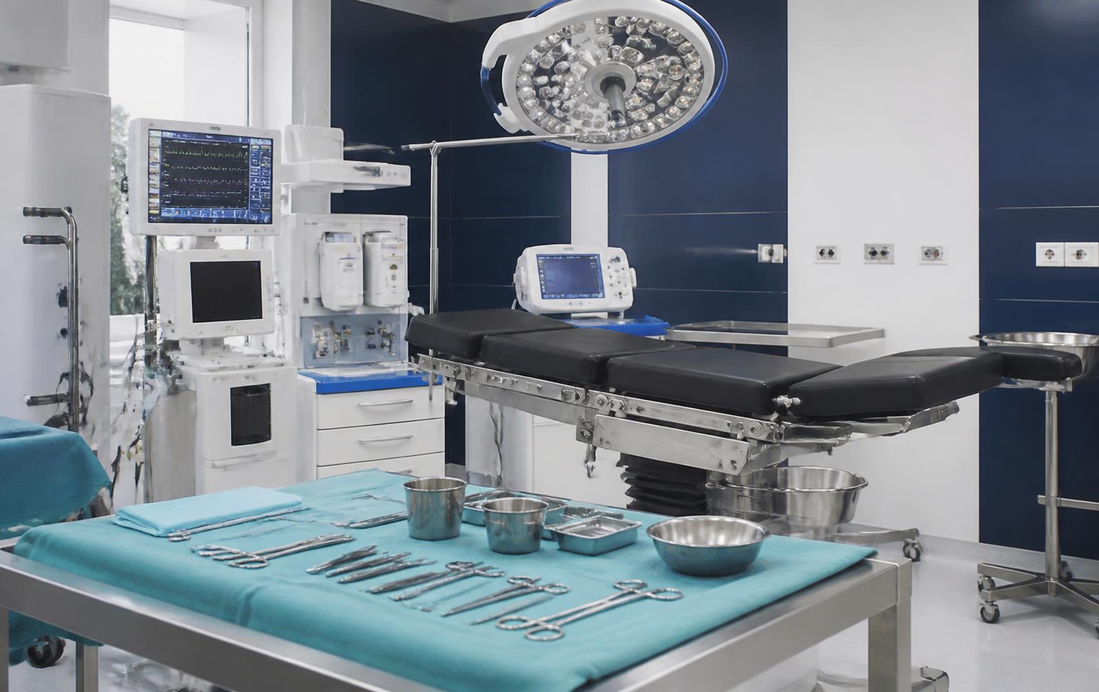 Ziekenhuisomgeving met medische benodigdheden