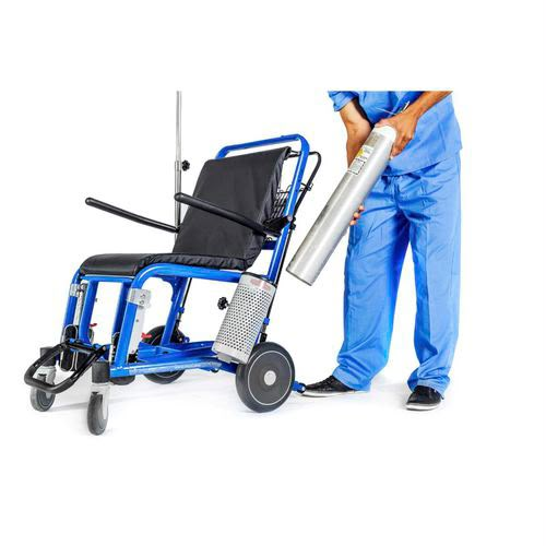 Zware-duty rolstoel met zuurstofhouder