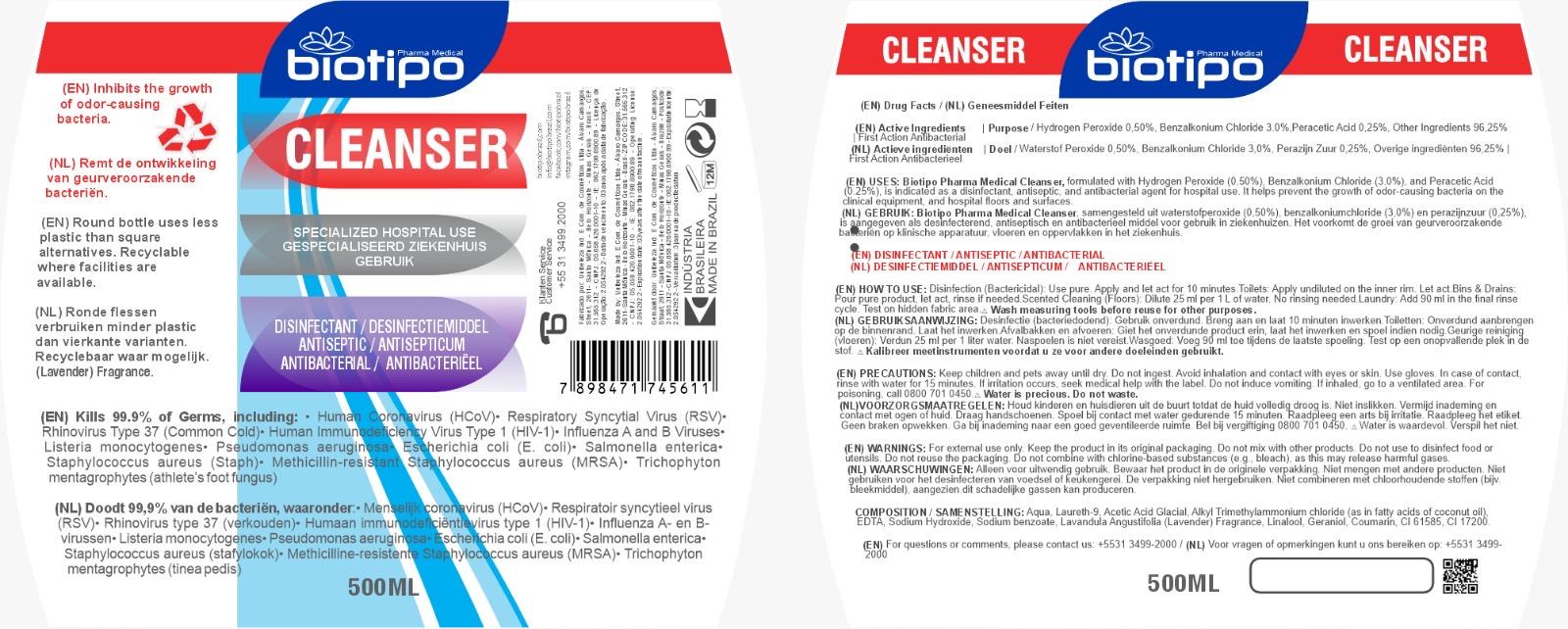 Etiketten Cleanser — desinfectiemiddel / antisepticum