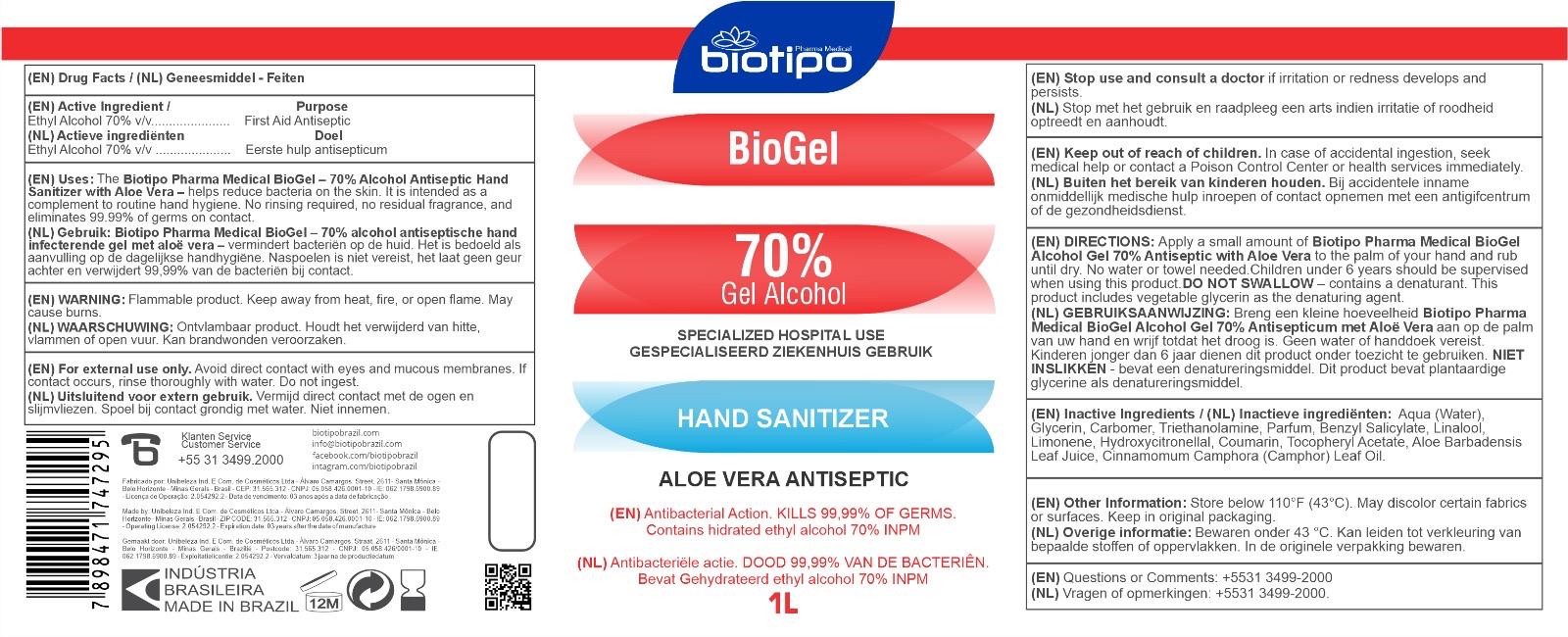 Etiketten BioGel 70% handdesinfectiegel