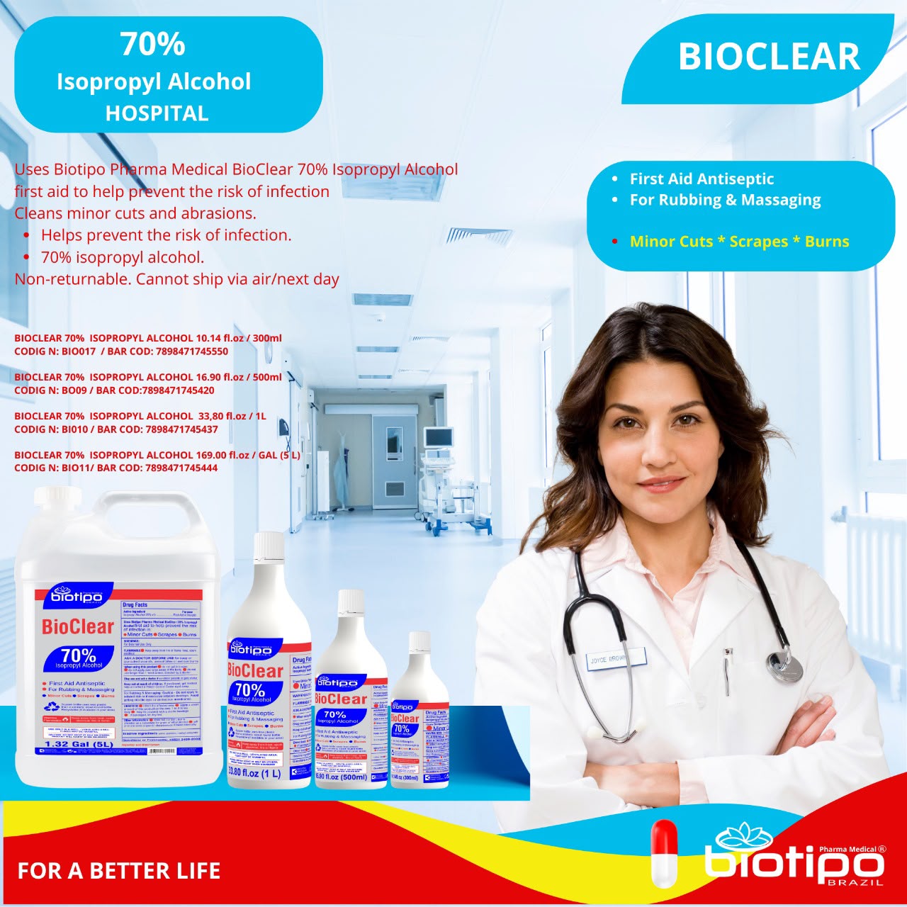 BioClear 70% isopropylalcohol