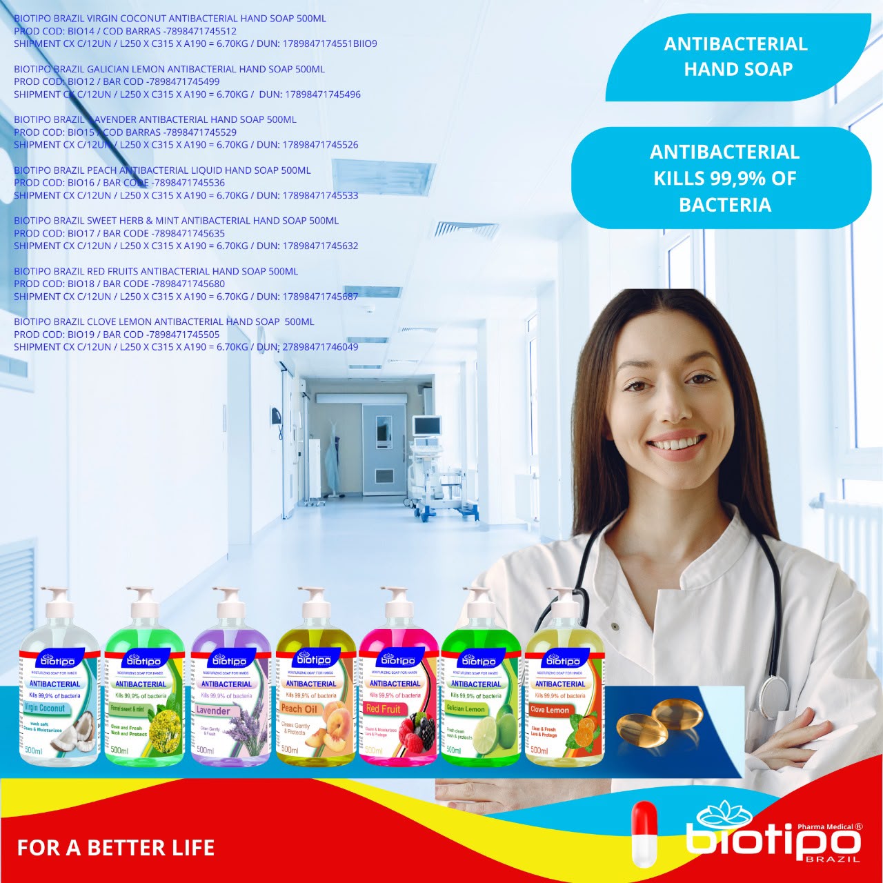 Biotipo antibacteriële handzeep — 500 ml